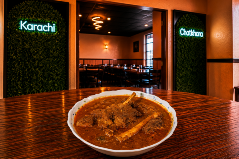 Goat Paya Pakistani breakfast curry at Karachi Chatkhara Mount Prospect