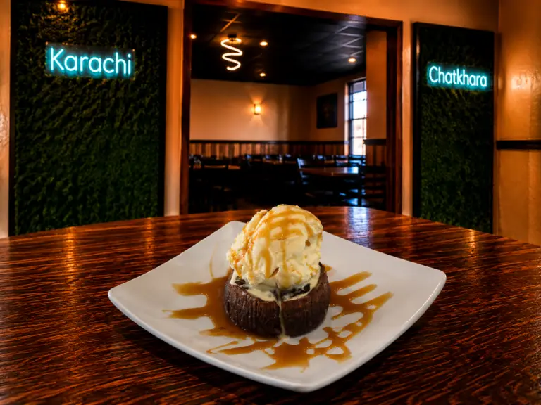 Chocolate Lava Cake served at Karachi Chatkhara